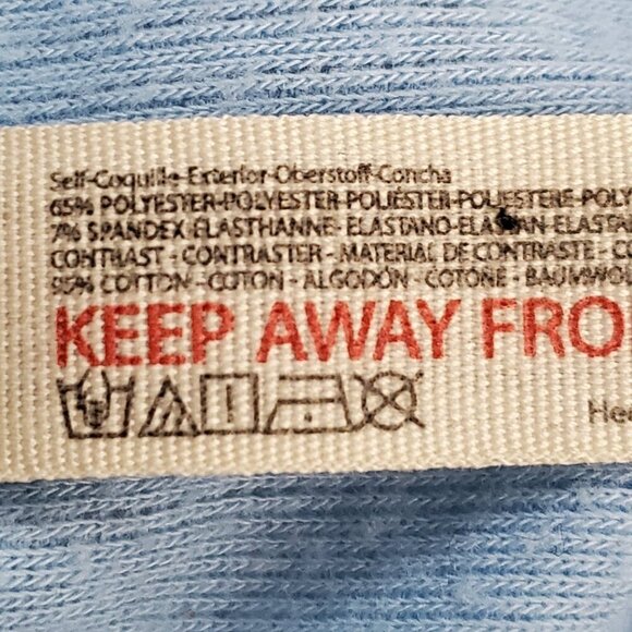 Free People Weekend Vibe Pajama Top Light Chambray Blue Baby Ribbed Curved Hem M - Picture 7 of 12